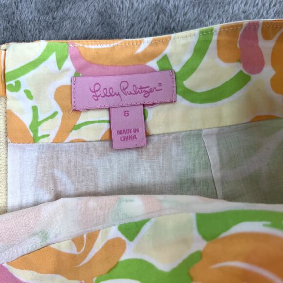 Lily Pulizter Skirt Women's 6 Pastel Preppy Coastal Floral Resort - Picture 3 of 10